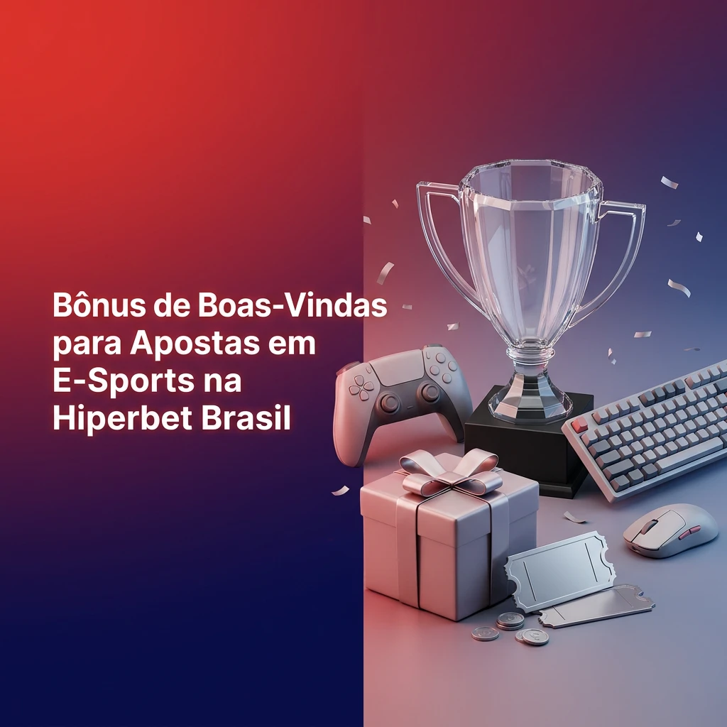 Hiperbet Brasil welcome bonus for e-sports betting, showing steps to register, deposit, and claim rewards.