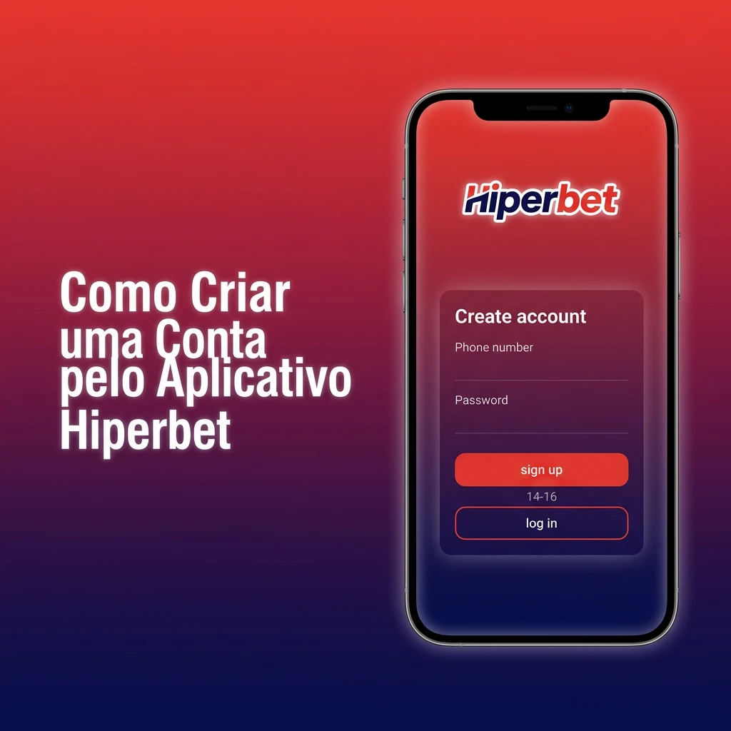Person creating a Hiperbet account on a mobile app, with registration steps visible on a smartphone screen.