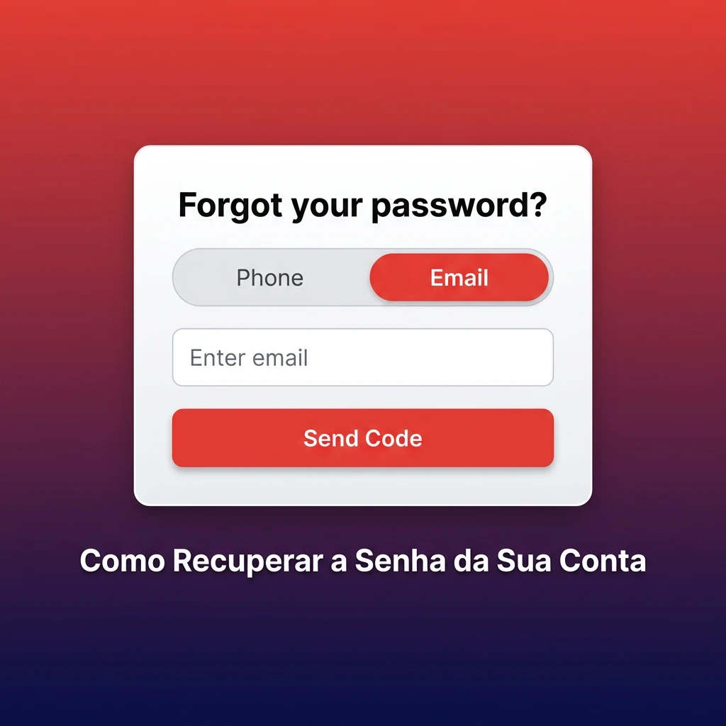 Person on a device following steps to recover account password via email or SMS reset link