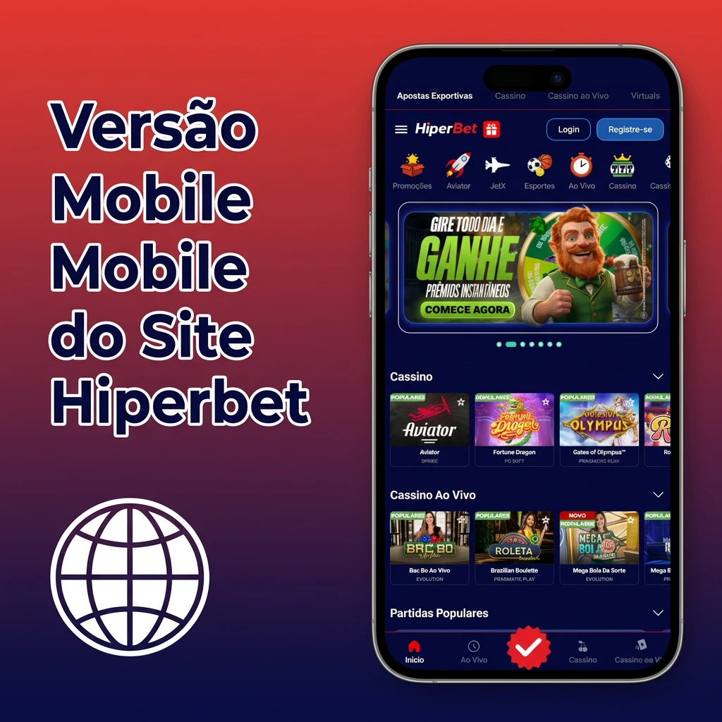 Hiperbet mobile site on smartphone with responsive layout, easy navigation, and fast loading on 4G connection.